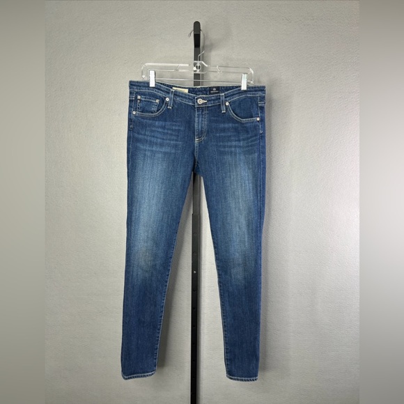 Adriano Goldschmied The Legging Skinny Jeans Size 32 Low Rise Blue Stretch Denim - Picture 1 of 10